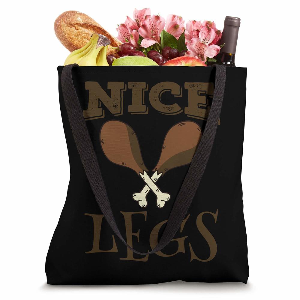 Thanksgiving Shirt Nice Legs Turkey Tees Men Kids Gift Tote Bag Uwu -_- - Picture 4 of 4